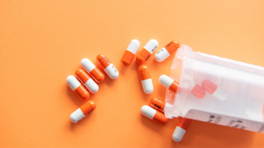 prescription pills in their bottle